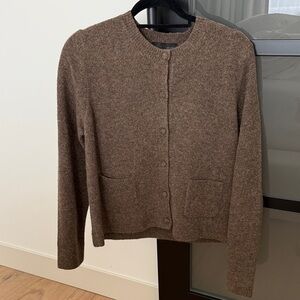 Zara Textured Brown Knit Sweater Size L Worn once!